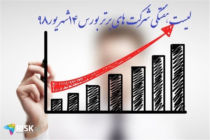 لیست هفتگی شرکت های برتر بورس 14شهریور98
