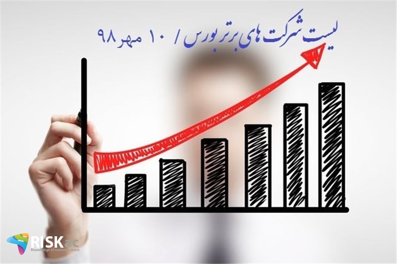 لیست شرکت های برتر بورس منتهی به 10مهر98