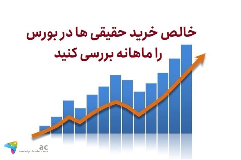 خالص خرید حقیقی ها در بورس را ماهانه بررسی کنید
