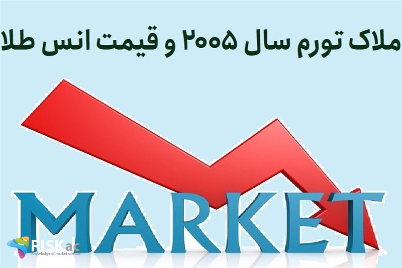 ملاک تورم سال 2005 و قیمت انس طلا
