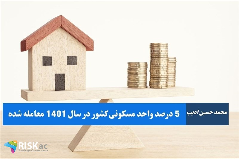 5درصد واحد مسکونی کشور در سال 1401 معامله شده
