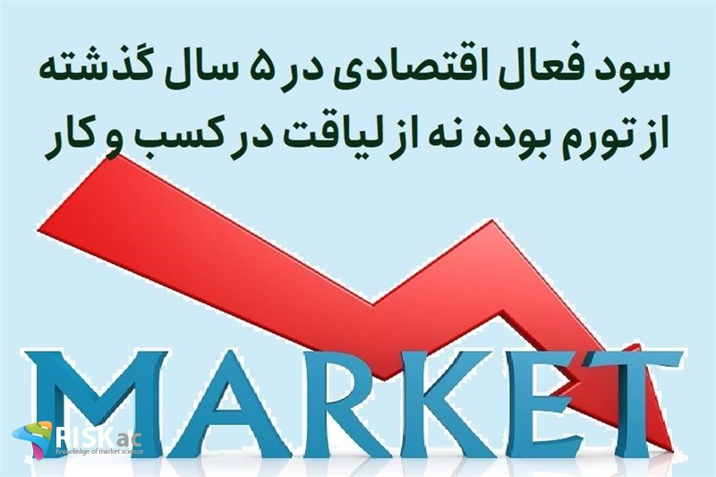 سود فعال اقتصادی در 5 سال گذشته از تورم بوده نه از لیاقت در کسب و کار